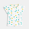 T-shirt manches volantées fruits jaune bébé fille