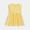 Robe de fête brodée jaune bébé fille