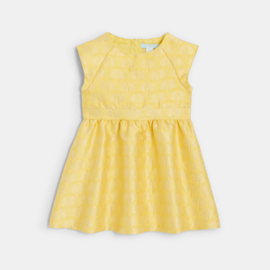 Festliches Kleid bestickt gelb Baby Mädchen 1