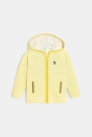 Sweat zippé en maille rayée poisson jaune bébé garçon 1