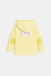Sweat zippé en maille rayée poisson jaune bébé garçon 2
