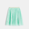 Jupe jupon en tulle pailleté verte fille