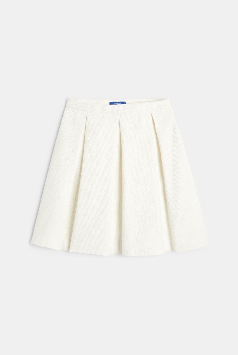 Plissee-Rock mit Pailletten Beige Mädchen 1