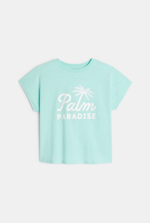 Odrezana srajca s sporočilom modra deklica 1