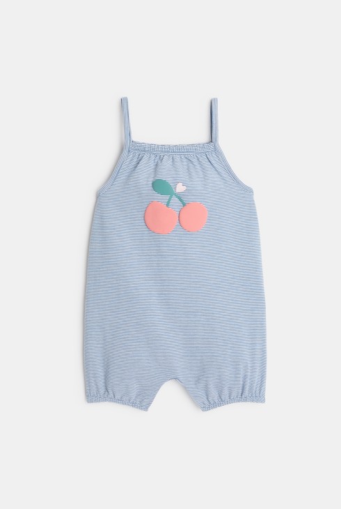 Striped playsuit with suspenders 1