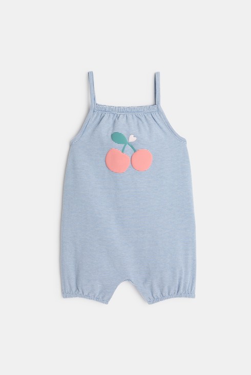 Striped playsuit with suspenders 2