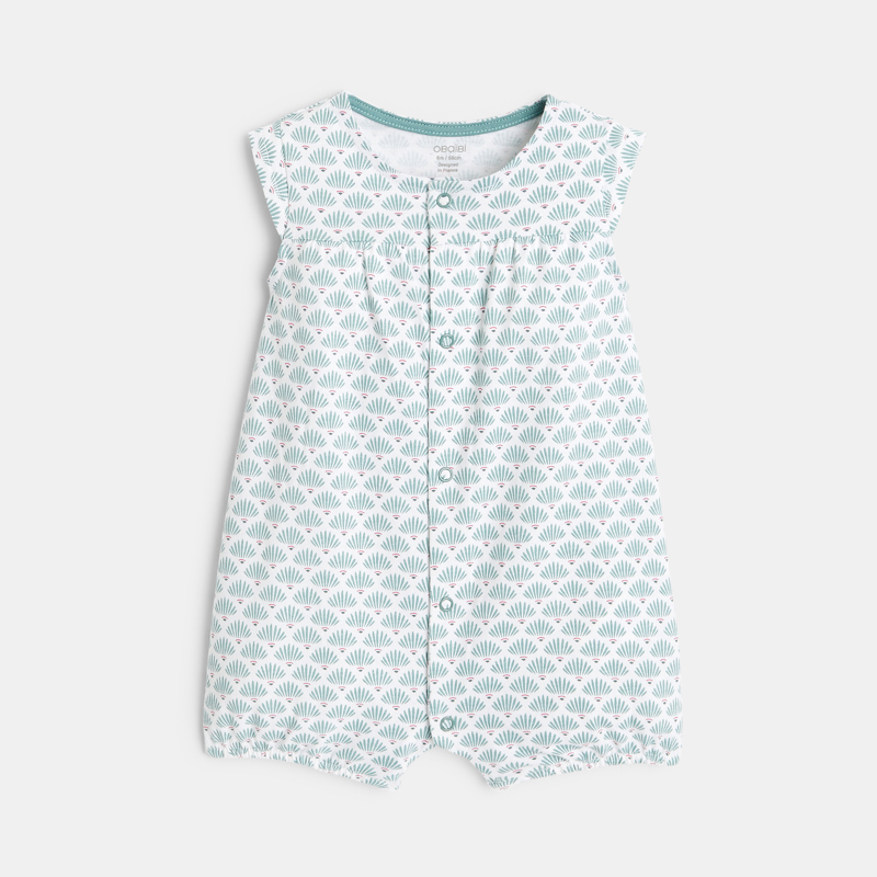 OBAIBI - Combi courte imprimé graphique vert bébé fille - Fille -