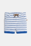 Short molleton à rayures bleu bébé garçon 1