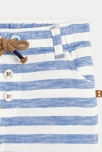 Short molleton à rayures bleu bébé garçon 2