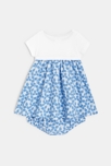 Robe effet 2 en 1 avec bloomer bleu bébé fille 2