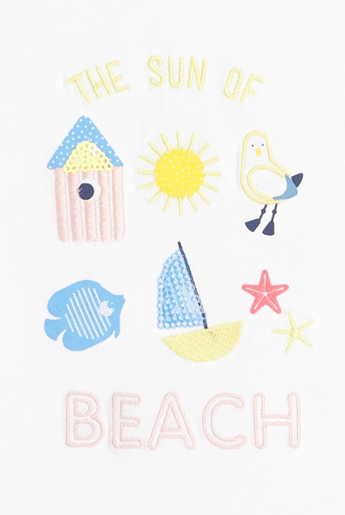 Beach print T-shirt 2