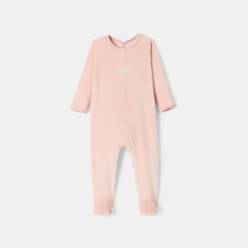 Pyjama Bebe 1 Mois Lot De 2 Dors-bien Bébé VERTBAUDET - Velours Doux - Ouverture Genouillère Bebe