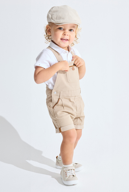 Bež fantovska modna bombažna čepica za dojenčke 1