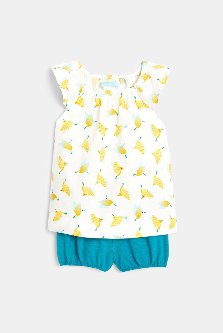 Blouse imprimée colibris bébé fille 1
