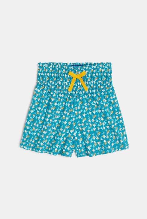 Jersey-Shorts mit Print Blau Mädchen 2