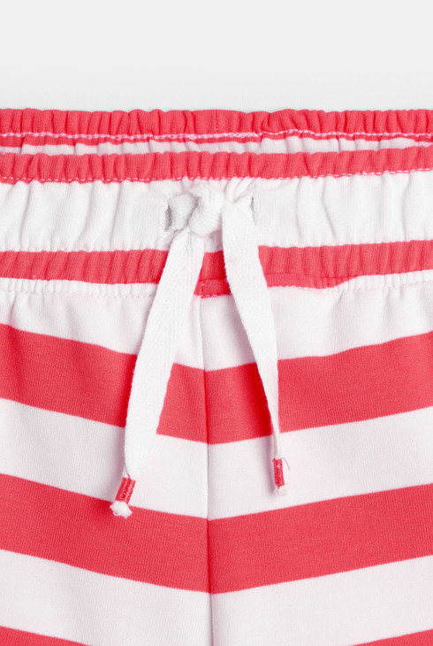 Short en molleton rayé rose fille 2
