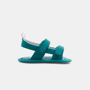 Newborn blue summer sandals with Velcro 1