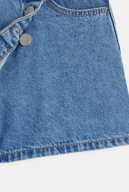Mini jupe-short en jean bleue fille