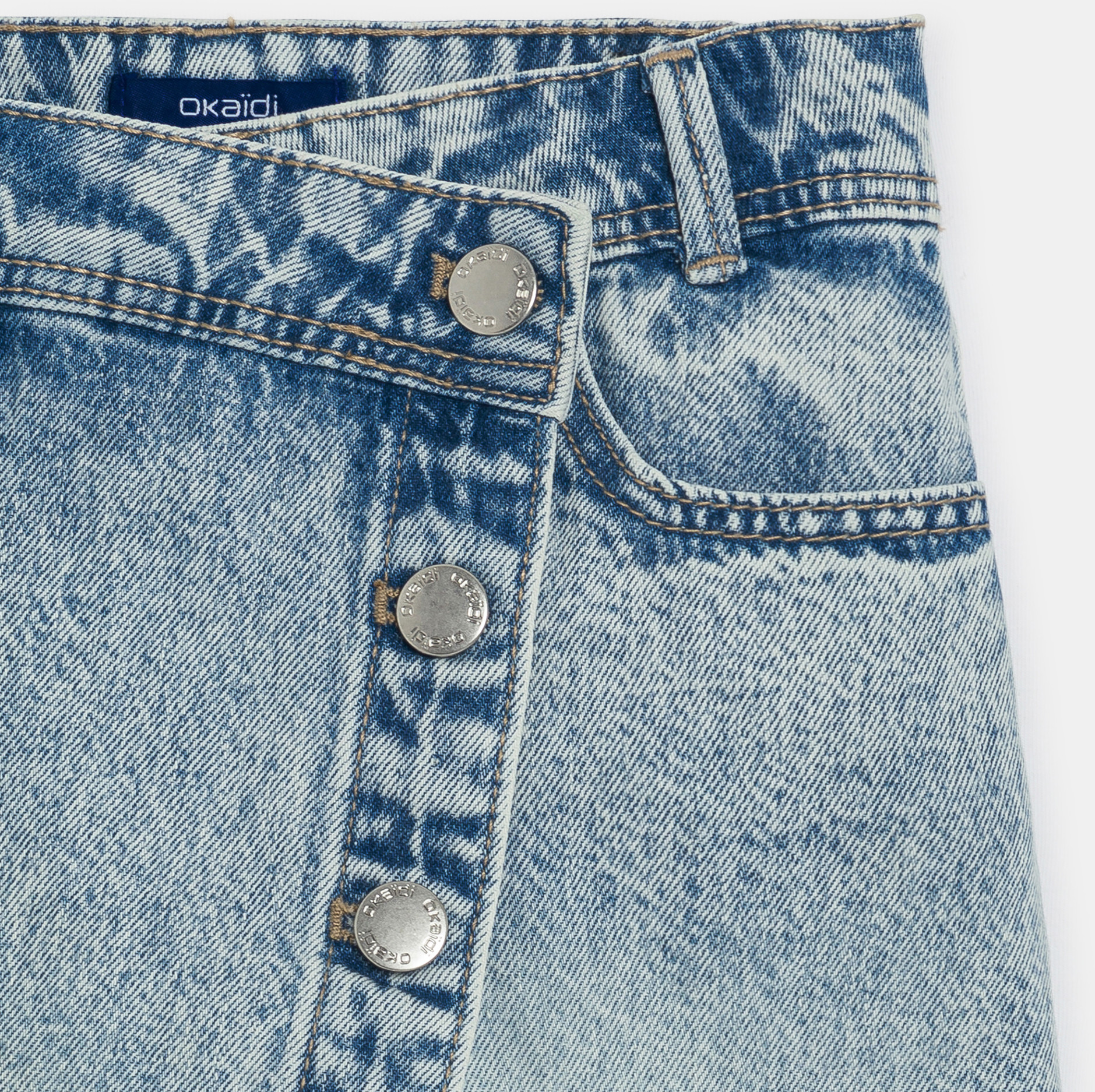 Plava mini suknja-hlače od trapera za djevojčice 2