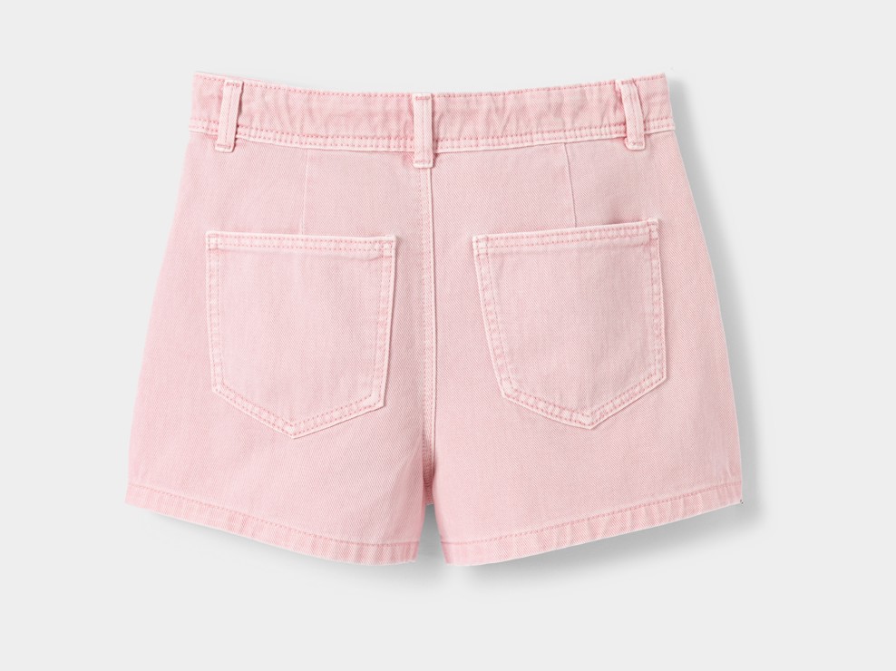 Jupe short denim rose fille 2