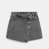 Mini jupe-short en jean grise fille