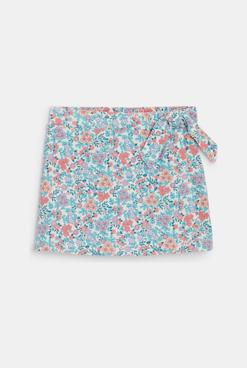 Skort aus geblümtem Jersey für Mädchen 1