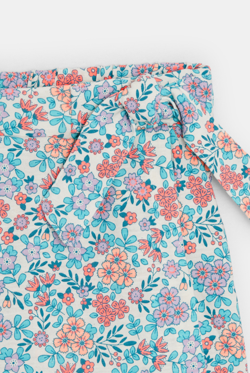 Skort aus geblümtem Jersey für Mädchen