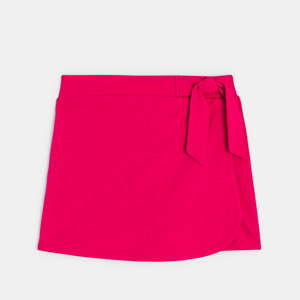 Jupe-short en jersey rose fille 1