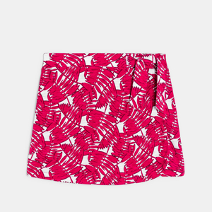 Jupe-short en jersey imprimé rose fille 1