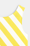 Robe rayée en jersey jaune fille 2