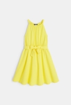 Robe en jersey uni jaune fille 1