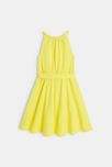 Robe en jersey uni jaune fille 2