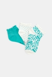 Socquettes volantées (lot de 3) vert fille 2