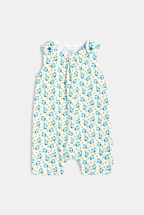 Kurzoverall mit Fischprint Blau Baby Mädchen 1