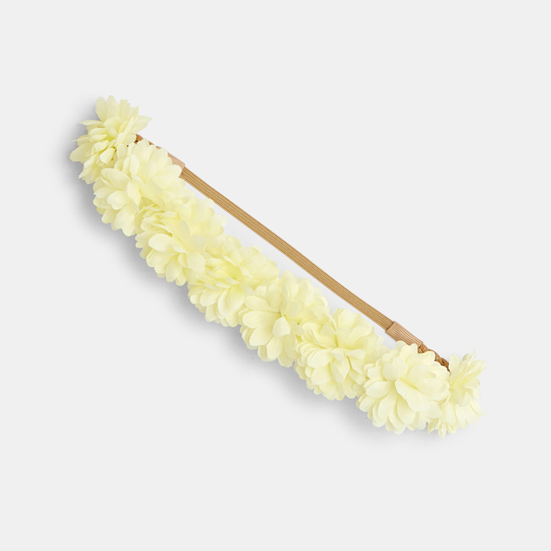 Gelbes Blumenkranz-Stirnband für Mädchen