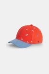 Casquette imprimée mixte rouge