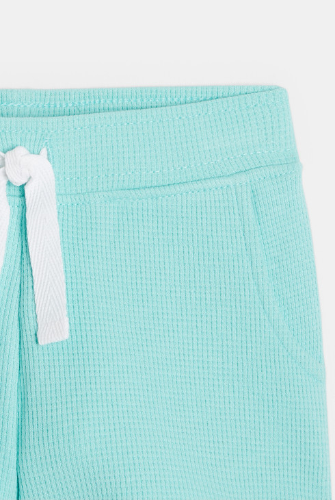 Strand-Shorts aus Pikee-Strick Blau Baby Jungen 2