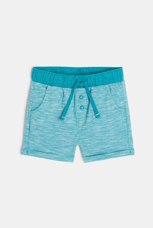 Majica z morskim psom in kratke hlače z mikro črtami modra dojenček deček 2