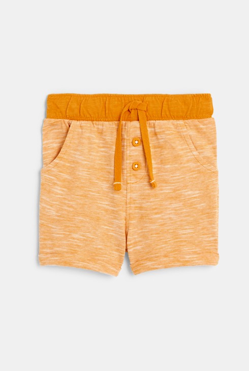 Aloha majica in kratke hlače z mikro črtami  rumena dojenček deček 2