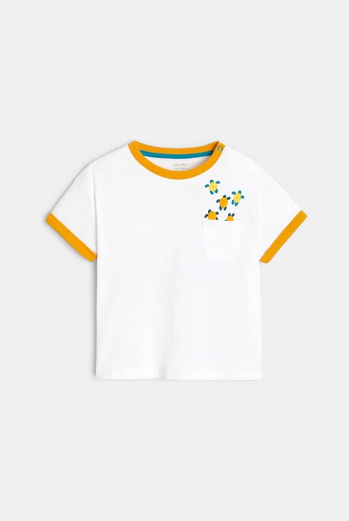 T-shirt tortues et raie manta blanc bébé garçon 2