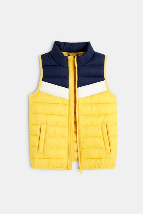 Doudoune sans manches colorblock jaune garçon 2