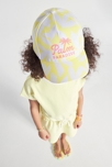 Casquette à visière imprimée jaune fille 3