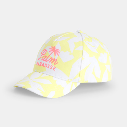 Casquette À Visière Imprimée Jaune Fille - Jaune Limonade - 50 - OKAIDI