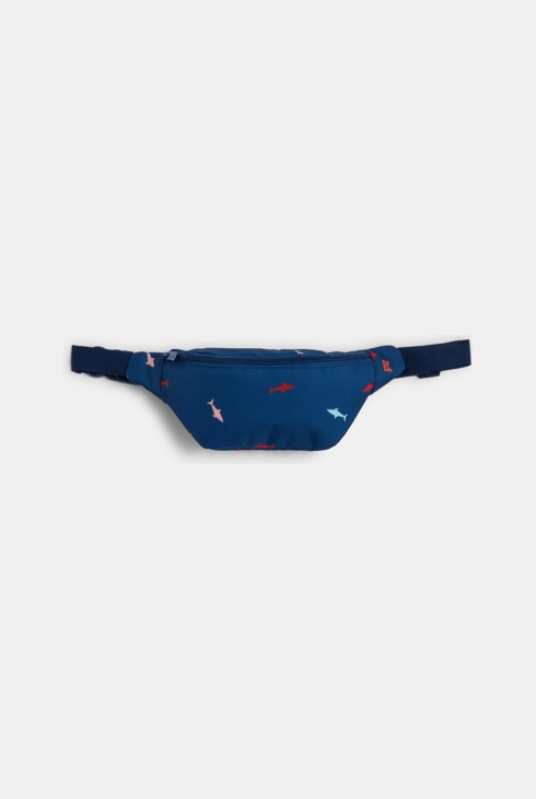 Bedruckte Gürteltasche aus Materialmix Blau Jungen 1