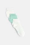 Socquettes à bord picot (lot de 3) vert fille 1