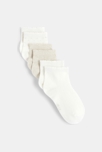 Socquettes à bord picot (lot de 3) jaune fille 1