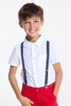 Chemisette chic unie blanc garçon 5