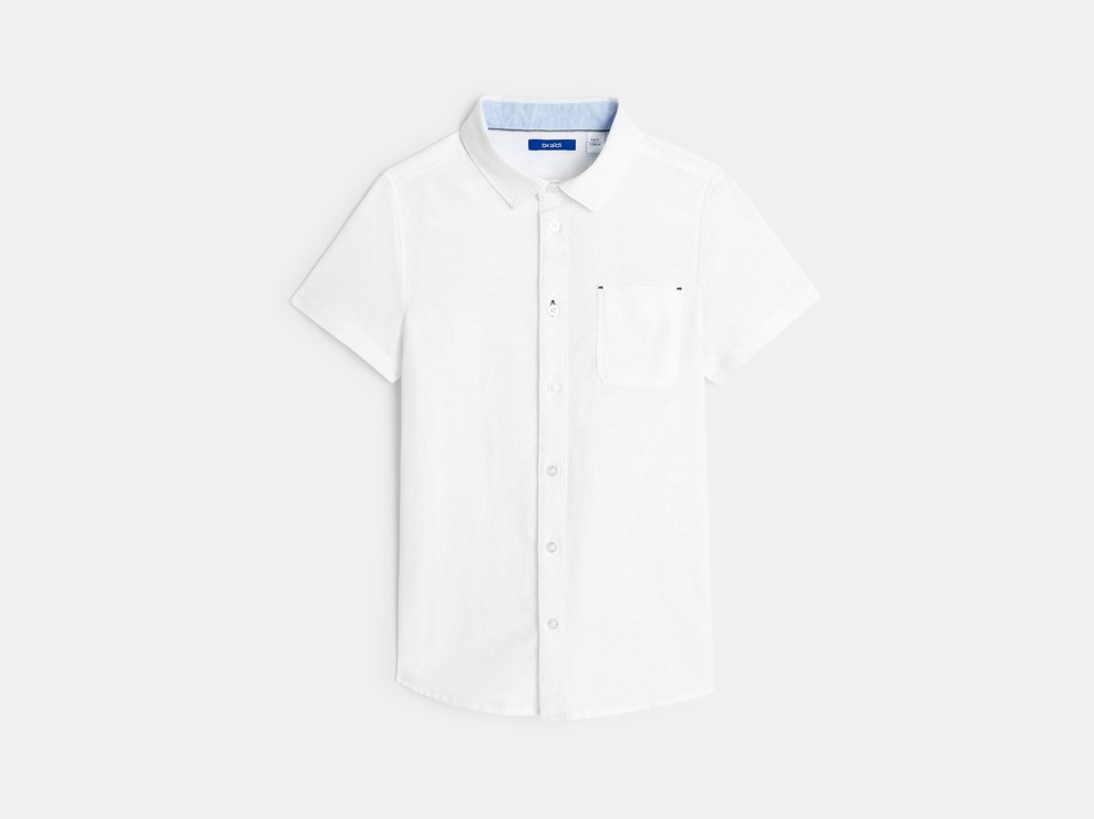 Chemisette chic unie blanche garçon 2