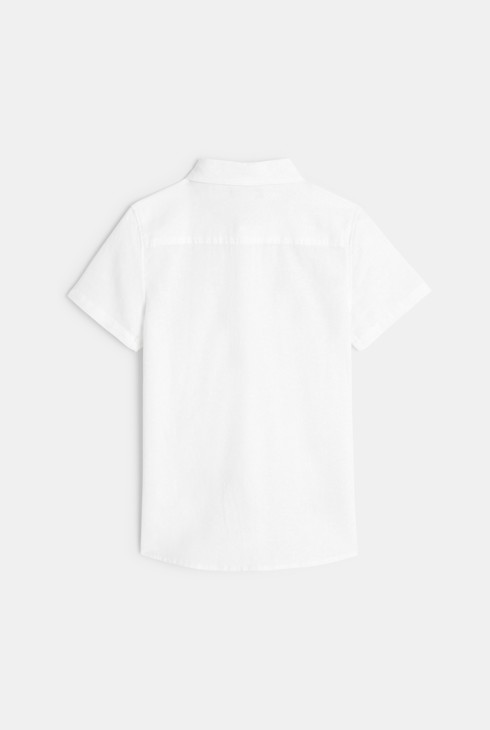 Chemisette chic unie blanche garçon