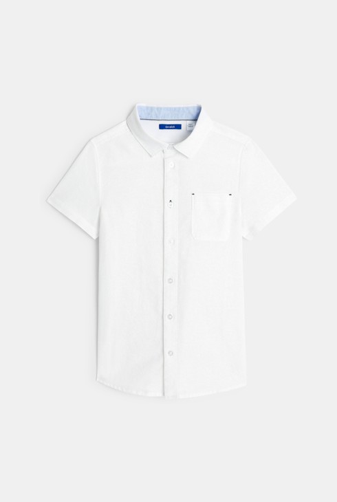 Chemisette chic unie blanche garçon 2